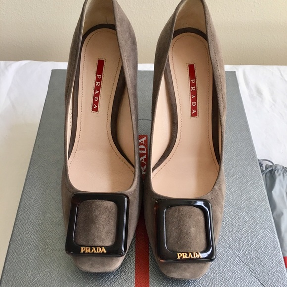 Prada Suede Pumps 38/7.5 with box and dust bag - Picture 1 of 8